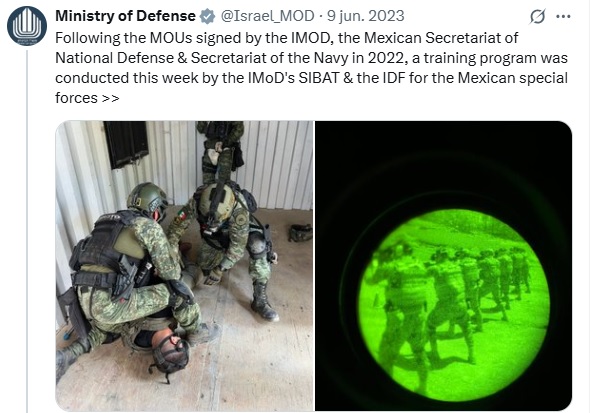 En 2023, Marina firmó memorándum en seguridad y defensa con Israel